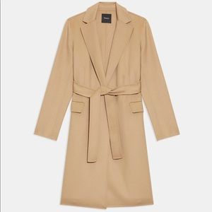 NWT Theory Belted Coat in Double-Face Wool-Cashmere - Camel/Tan/Brown